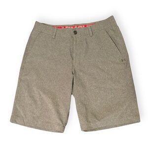 Under Armour Shorts Mens 34 Heather Gray Golf Performance Loose Heat Gear Flex